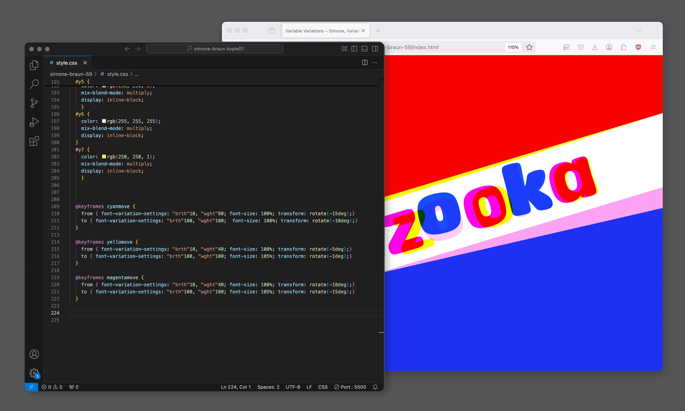 Variable Fonts Animation – CAS UX/UI Design